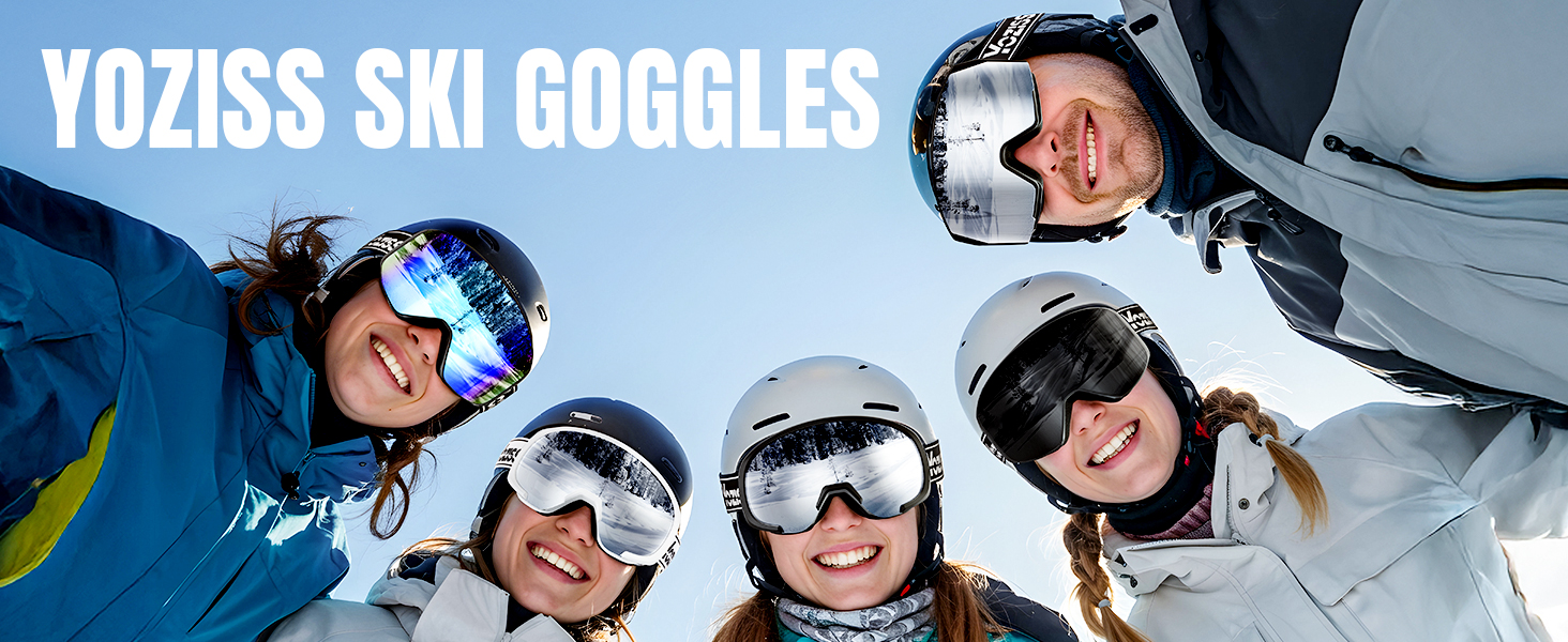 Скі-маска OTG для носіння з окулярами, Магнітна скі-маска для сноуборду з антизапітніюючим покриттям та 100% захистом від УФ-променів, скі-маска для чоловіків та жінок для катання на лижах та зимових видів спорту, блакитне скло