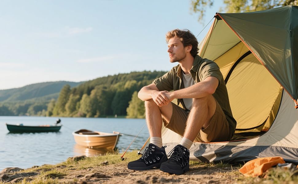 Чоловічі трекінгові черевики EARLDE, водонепроникні, чорні (43 EU)