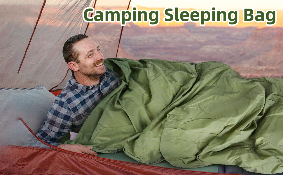 Легкий літній спальний мішок, 680г, 190 x 75 см, компактний, для кемпінгу