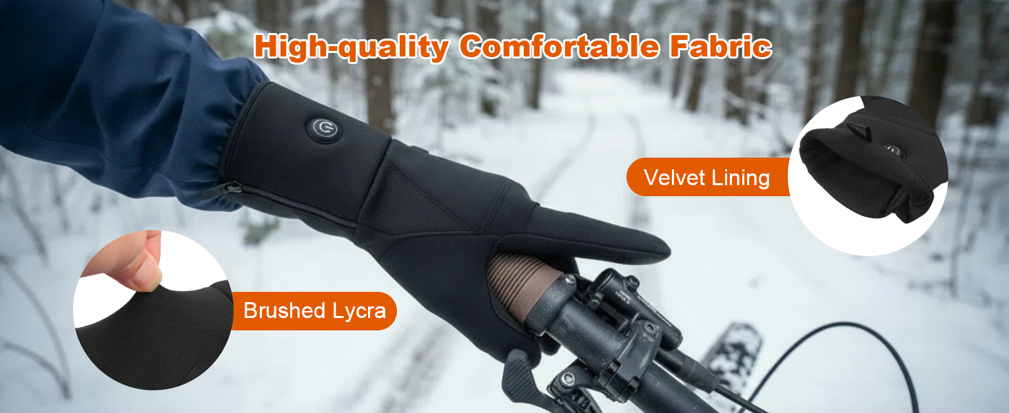 Обогревні рукавички-вкладиші для чоловіків та жінок, акумулятор 7.4V, 3 режими нагріву (40-65°C), сенсорний екран, для зимових видів спорту та роботи на відкритому повітрі, M-L