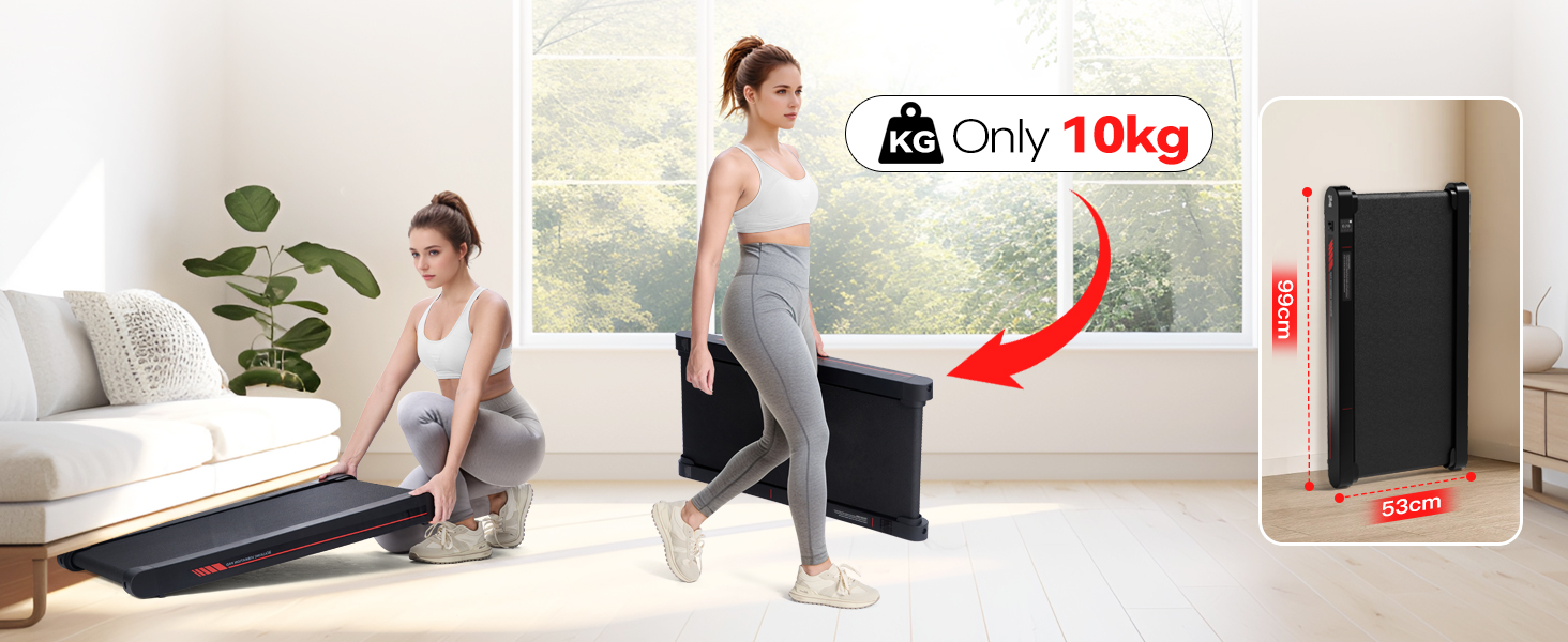 Sperax Килимок для ходьби з вібрацією 3-в-1 для бігового тренажера, з пультом дистанційного керування, 0.3-6 км/год, для дому та офісу, чорний/сірий