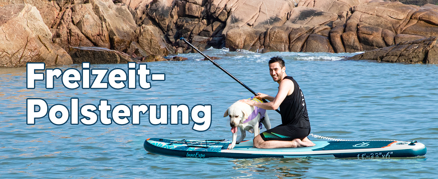 Надувні SUP-дошки InnoExpo 11' з преміум аксесуарами: стабільний дизайн, неслизьке покриття, комплект для каяка (підходить для молоді та дорослих)