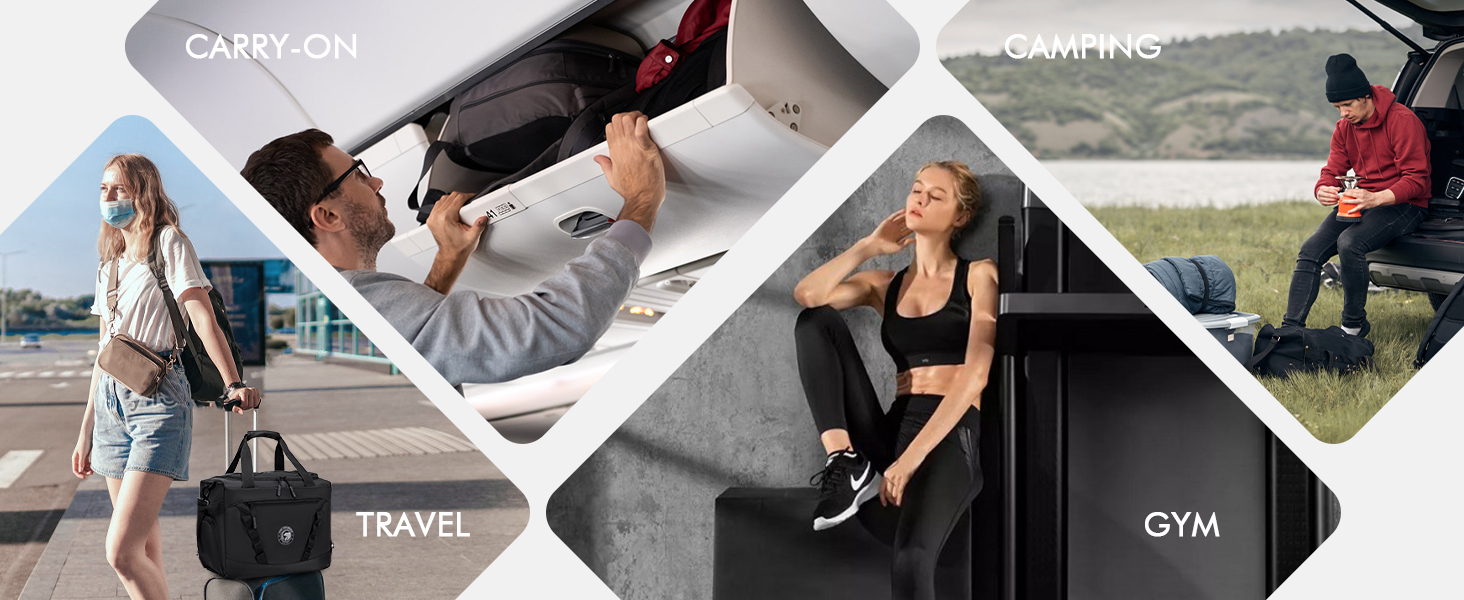 Чоловіча спортивна сумка BAGZY 40x30x20 для ручної поклажі Wizzair з відділенням для взуття, водонепроникна, дорожня, для спортзалу, тренувань, подорожей