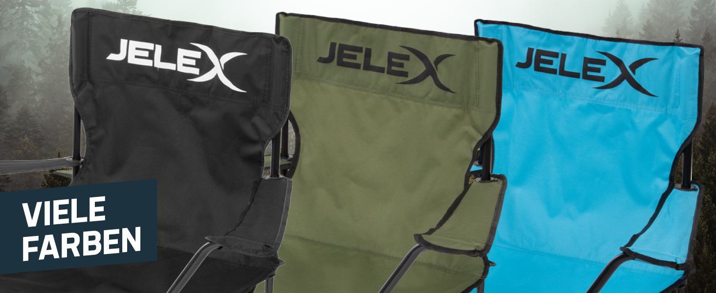 Кемпінговий стілець JELEX Expedition зі спинкою, підлокітниками та тримачем для напоїв, легкий у складанні. Водо- та брудовідштовхуючий, колір: зелений