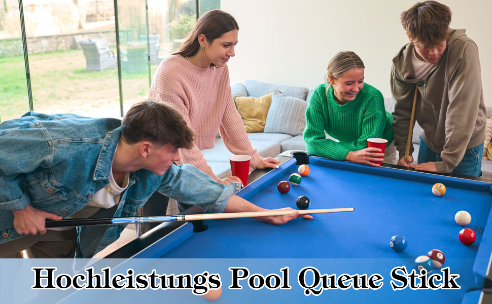 RAYNA GAMES: Більярдний кий для професійних гравців - якісний набір з канадського ахового дерева, з нержавіючою сталею, 58 дюймів, для дорослих