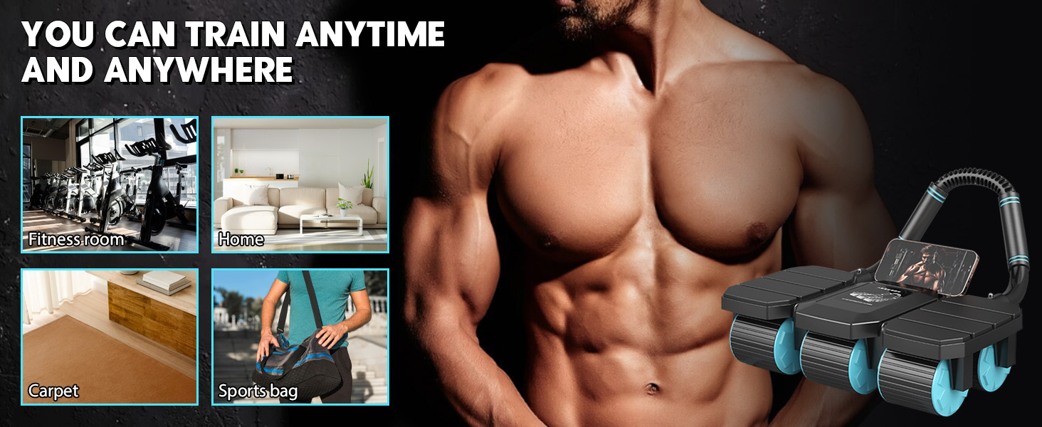 Ролер для пресу автоматичний з 8 підпоруками, до 150 кг, для тренування пресу вдома