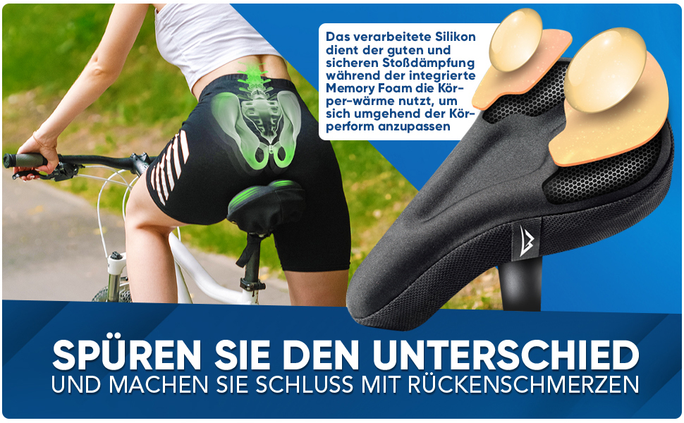 Накидка на сидіння велосипеда Nextcover CoverOne Universal Gel з дощем [Memory Foam] - комфортний велосипедний чохол з багатошаровою підкладкою