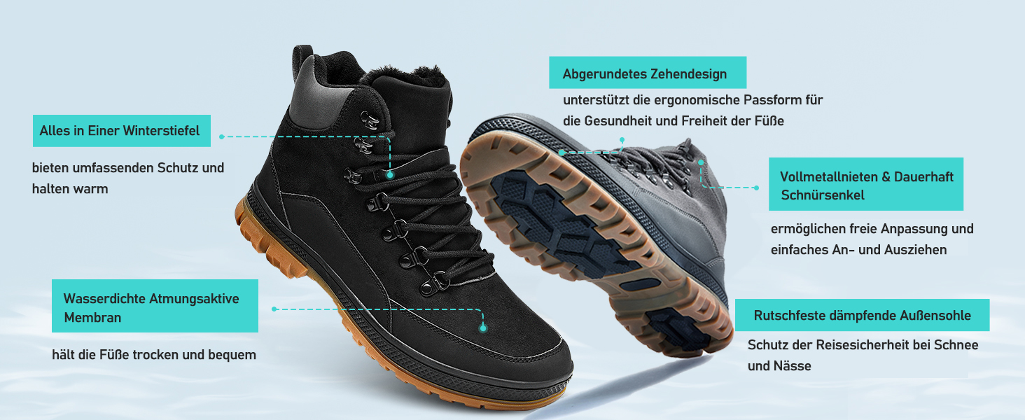 Чоловічі зимові черевики Wondamo: теплі, водонепроникні, з антиковзким покриттям, для активного відпочинку на природі, розмір 41 EU, зелені