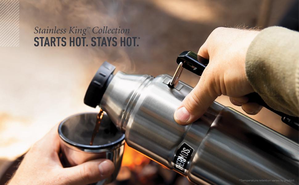 Термокружка Thermos Stainless King 473 мл, армійсько-зелена, нержавіюча сталь