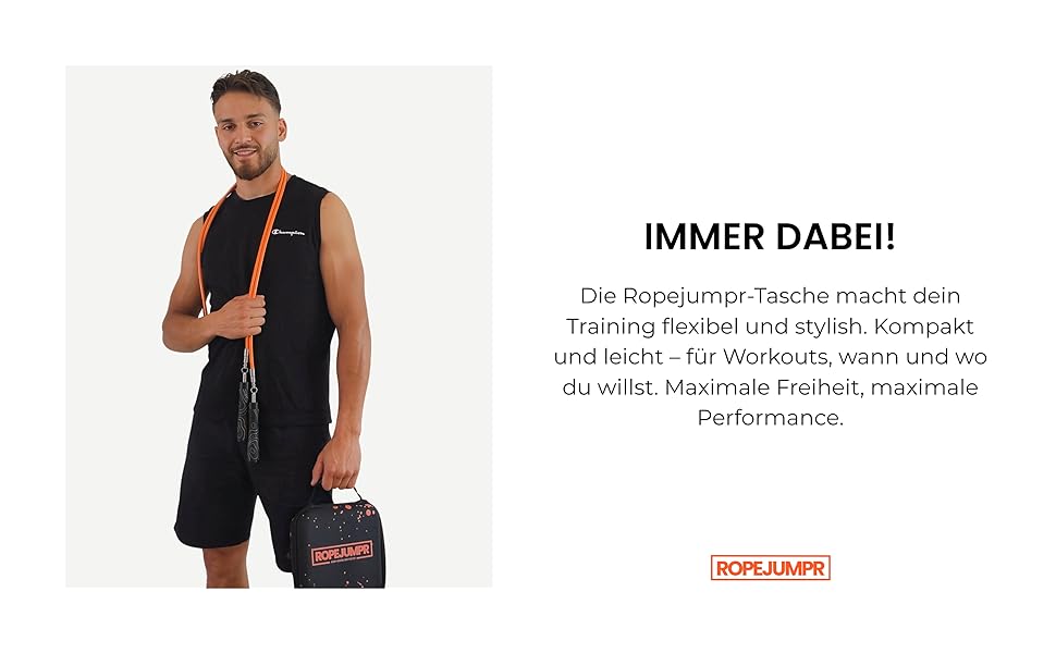 Скакалка з вагою – регульований комплект для HIIT, силових тренувань та спалювання жиру – включає 3 змінні троси та сумку для зберігання