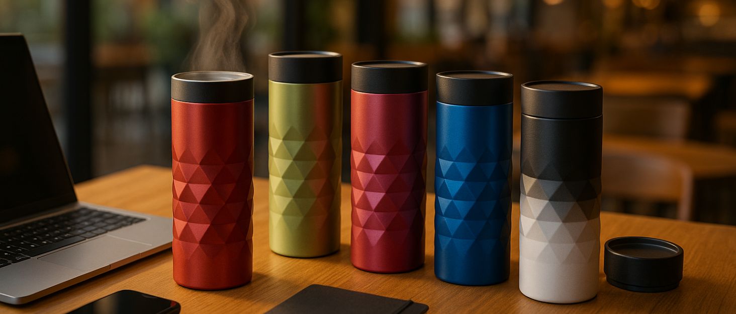 Персоналізована пляшка для води 500 мл - ізольована пляшка з нержавіючої сталі з ручкою, колір: фіолетовий, з можливістю нанесення тексту, для роботи, спорту та піших прогулянок