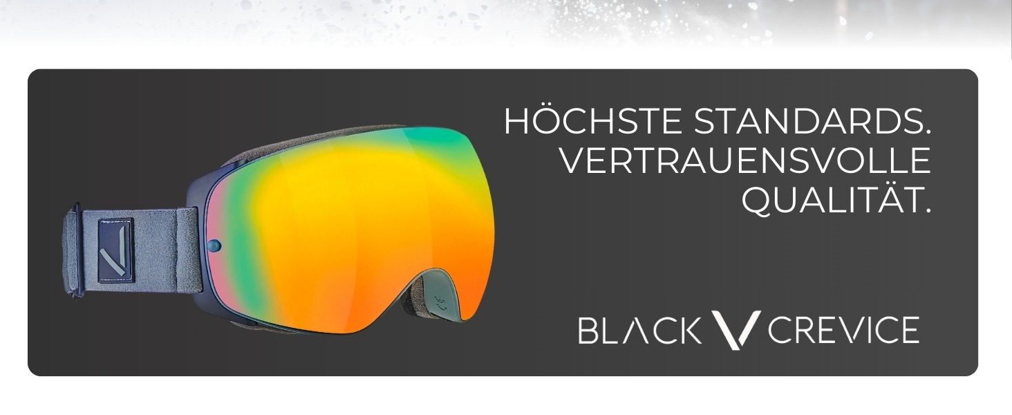 Лижна маска Black Crevice Unisex з безрамковим дизайном, захистом UV 400 та сферичними дзеркальними лінзами для сноуборду, біло-чорна