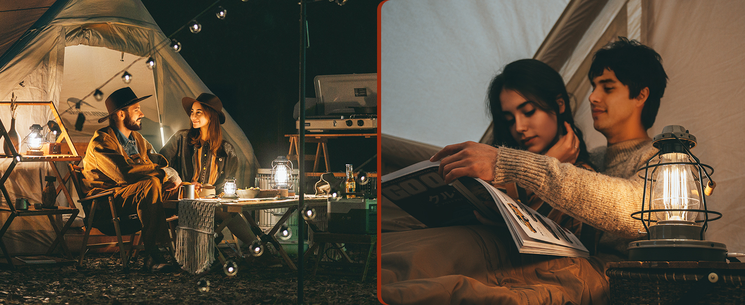 Ліхтар настільний Naturehike LED | IPX4 вологостійкий, вінтажний, для дому, саду та кемпінгу, регульована яскравість, 3000mAh