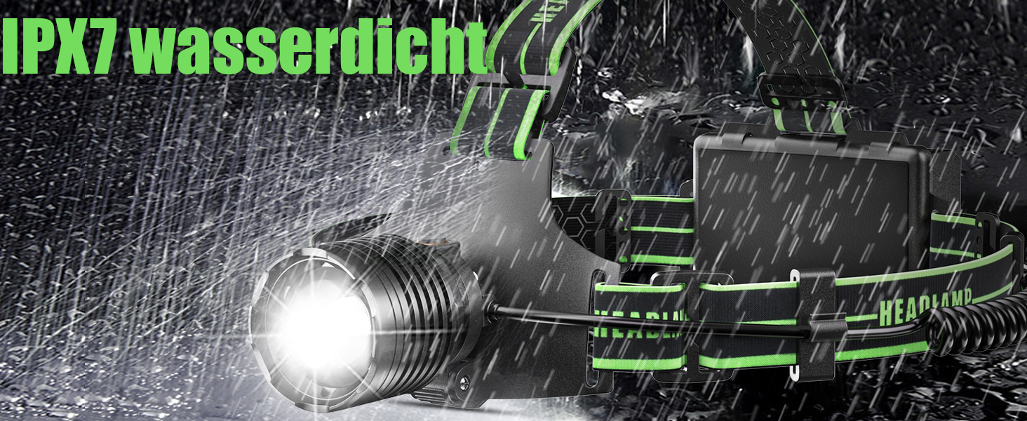 Кепка-ліхтар Sogdeco LED, перезарядна, 90000 люменів, 7800 mAh, 10 режимів, з датчиком та червоним світлом, водонепроникна IPX7, для кемпінгу, походів, риболовлі, зелений