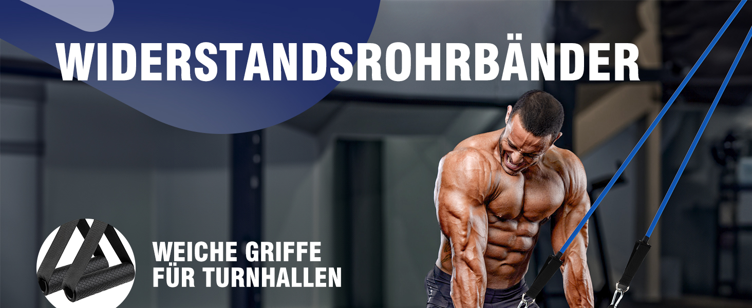 Фитнес-гумки Fokky, набір 5 шт. з різними рівнями опору, з аксесуарами для йоги, пілатесу, силових тренувань (для чоловіків та жінок)