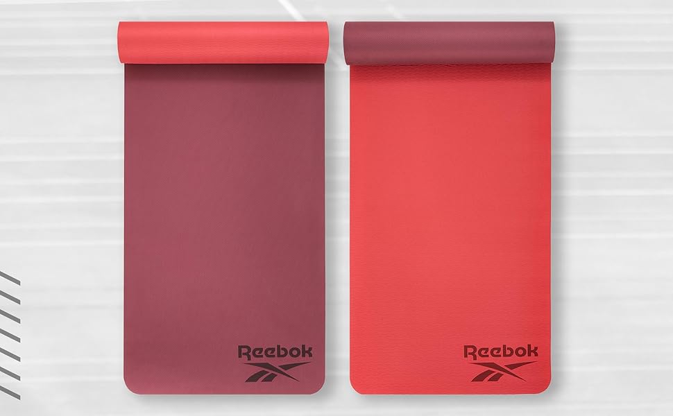 Йога-мат Reebok двосторонній 6 мм, червоний