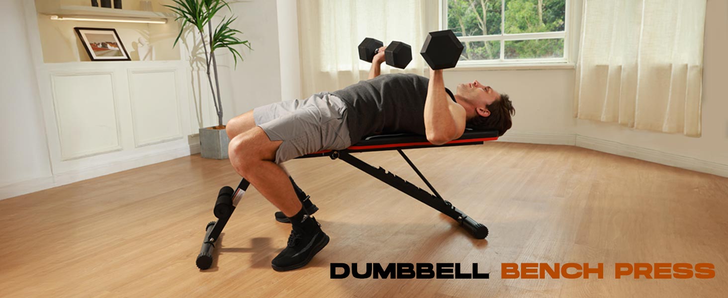 Складана лава для тренувань Roygym, мультифункціональна, з регульованою спинкою, для загальної фізичної підготовки, витримує до 400 кг, чорно-червона