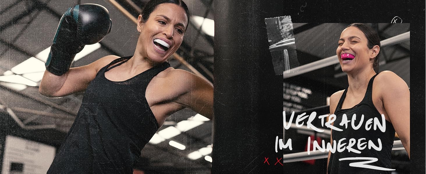 Захист для зубів SAFEJAWZ Sport - для дорослих та дітей. Підходить для всіх видів контактних видів спорту: регбі, бойових мистецтв, кікбоксингу, хокею та боксу. Рожевий колір.