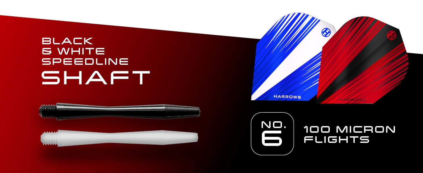 Дарти Harrows Caliber 90% Tungsten (21-30г) - Набір з 16 предметів (шафти, пір'я, кейс)
