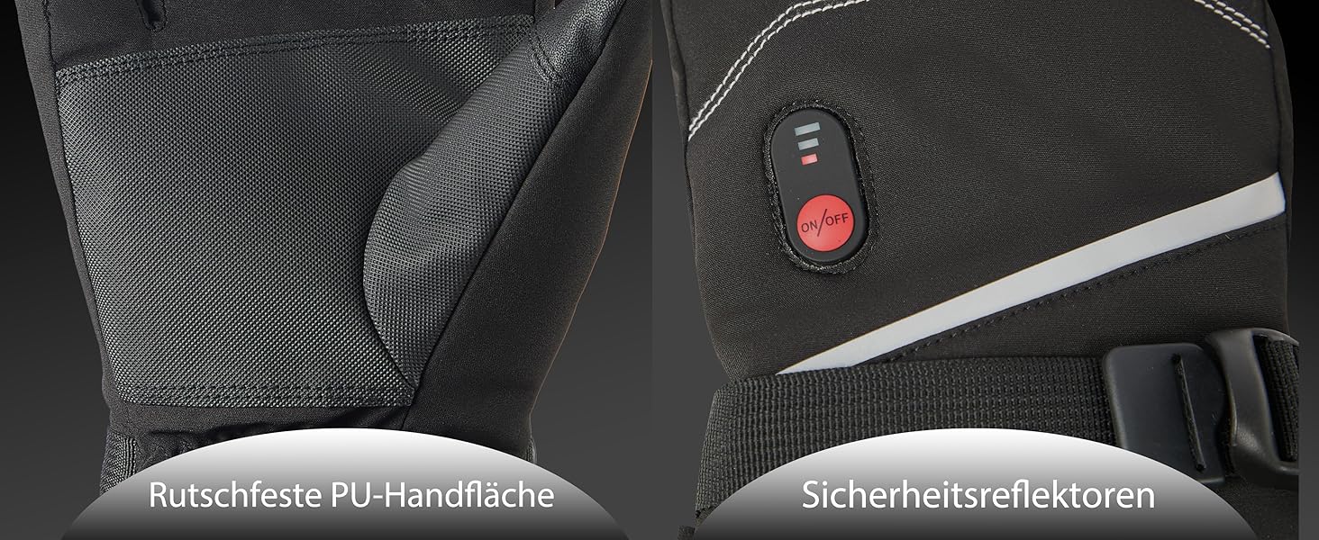 Греючі рукавички USB з підігрівом 20000mAh для чоловіків та жінок, 7.4V, 3 температурні режими, сенсорний екран, водонепроникні, антиковзкі, для зимової роботи на вулиці, чорні