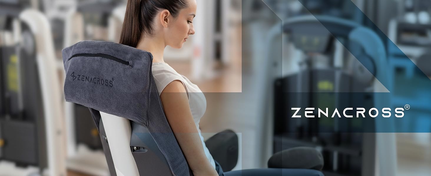 Рушник для фітнесу з мікрофібри 120x50 см - швидковисихаючий, з кишенею на блискавці, м'який спортивний рушник для спортзалу та фітнесу, темно-сірий