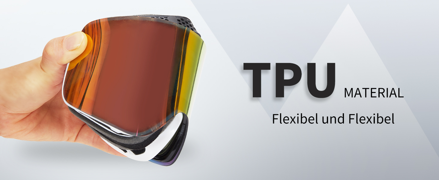 Гірськолижні маски VCOROS OTG для унісекс, YH227 - сноуборд маска з антиковзним ремінцем, захистом від УФ та запобіганням запотіванню, регульовані, срільно-білі (VLT13%)