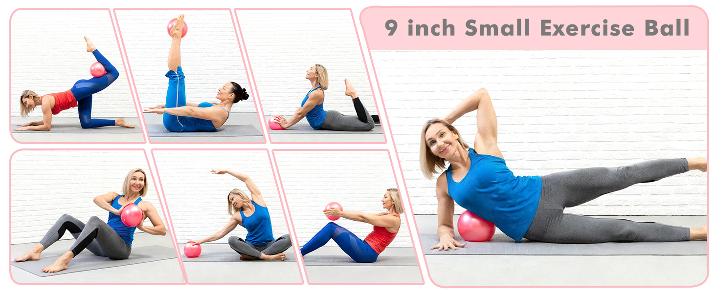 Pilates-кільце з набором для домашніх тренувань: Magic Circle 35 см, утяжелители для щиколоток та зап'ясть, гумові стрічки, для початківців, рожевий колір