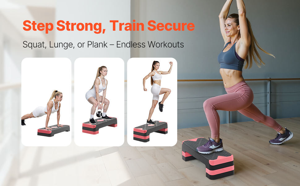 Платформа для аеробіки VEVOR червона