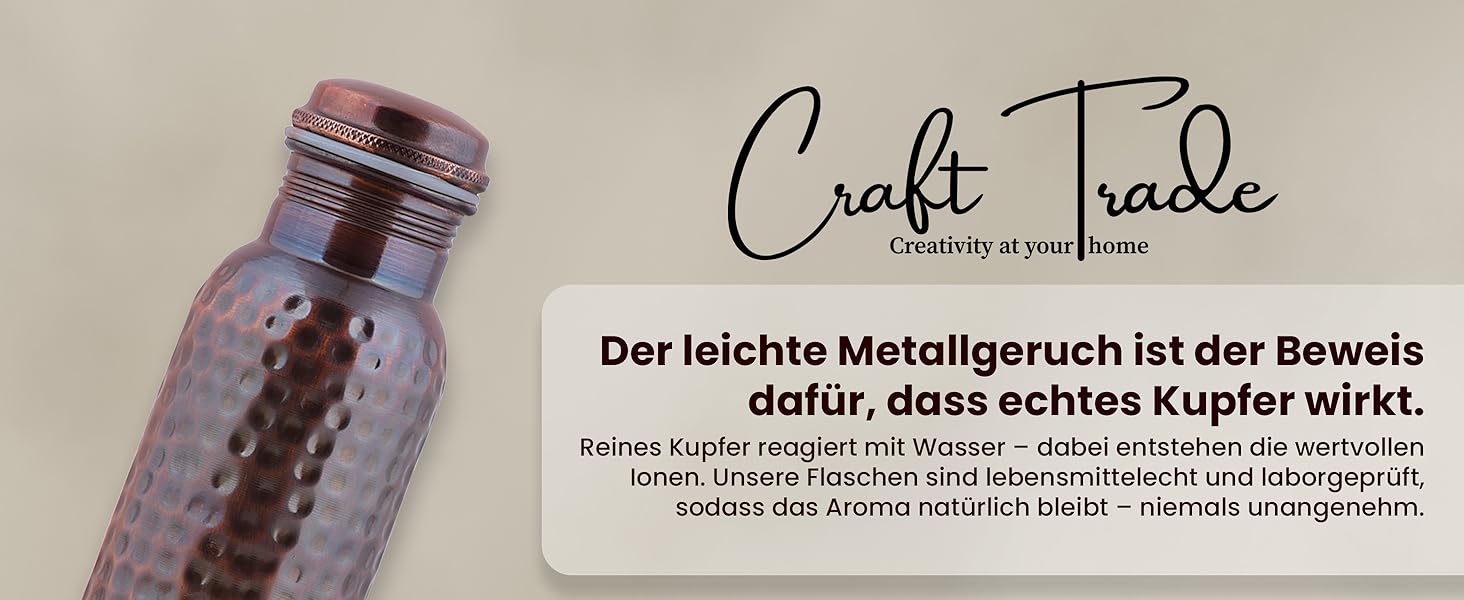 Куперна пляшка для води з кришкою та сумкою 1000 мл (2 шт.) - Аюрведа, для офісу та йоги