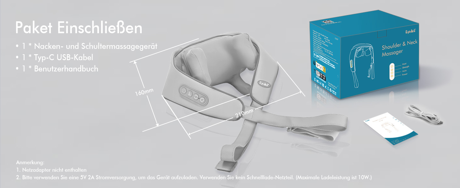 Масажер для шиї та спини з підігрівом, Shiatsu масажер для шиї, спини, плечей, талії та ніг, для розслаблення м'язів, сірий (ідеальний подарунок)