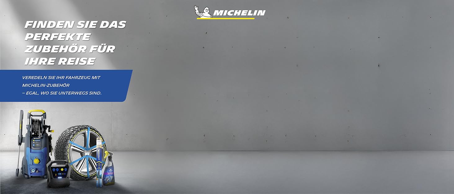 Міні-компресор Michelin Akku 10 Bar – портативний, цифровий | Для авто, велосипеда, електровелосипеда, мотоцикла, кемпера та причепа | 150 PSI, 7.4 V / 2500 mAH | LCD-дисплей, LED-підсвічування