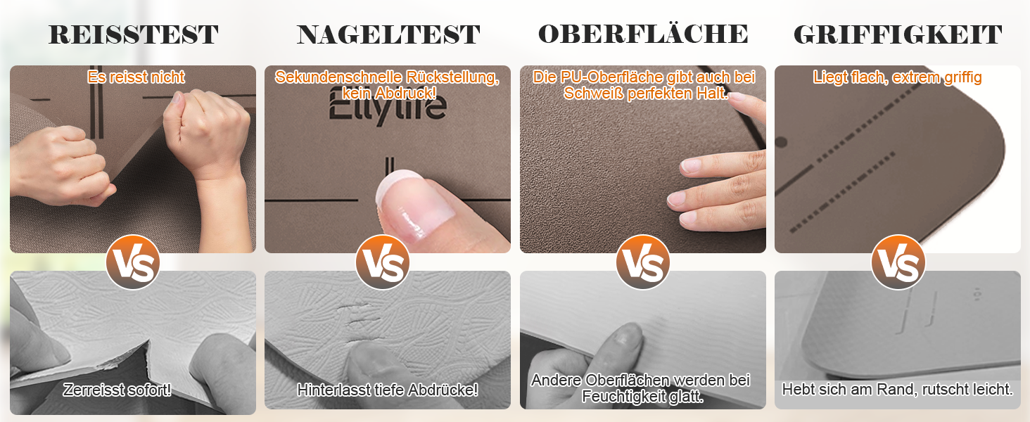 Килимок для йоги та пілатеса з еко-каучуку та TPE, протиковзкий, з лініями розмітки та ременем для перенесення, коричневий, 4мм