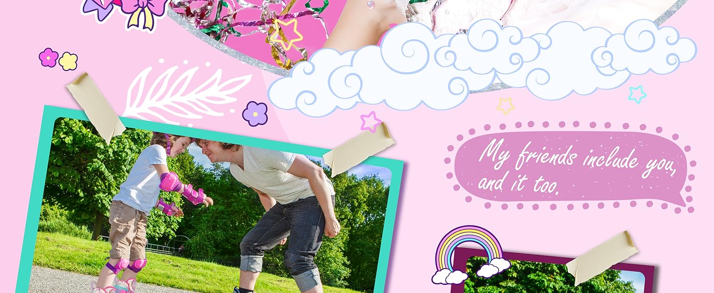 Дитячі ролики Kinder Einhorn для дівчаток та хлопчиків, з підсвічуванням, регульовані, 4 розміри, для початківців, подарунок