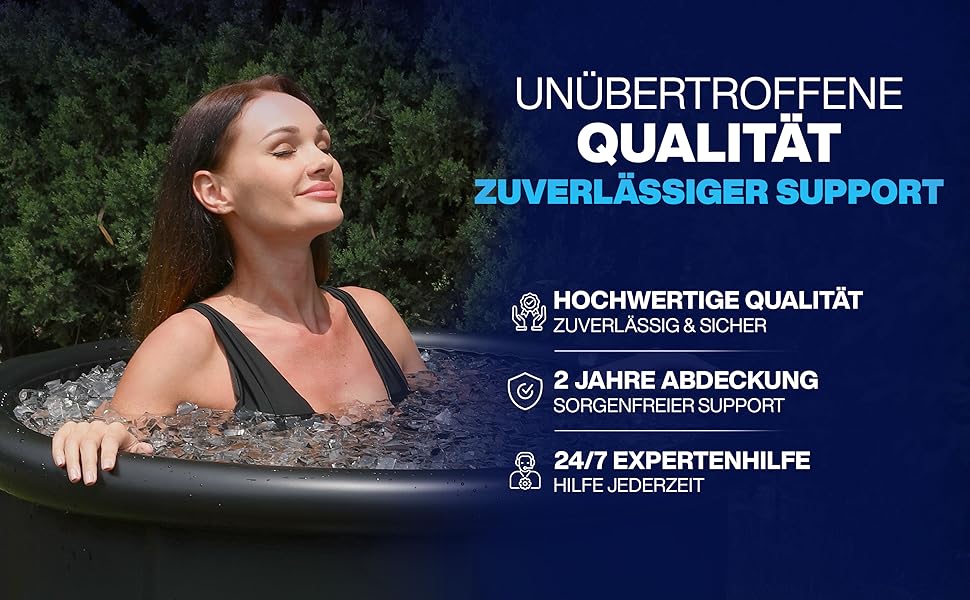 Тонна для холодотерапії Eistonne 90см – XL для дому та вулиці з 6-шаровою ізоляцією. Надувна ванна для холодотерапії для дорослих. Німецька інженерія.