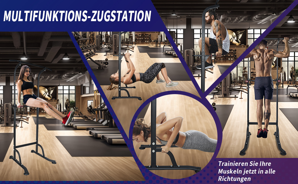 GYMFLEX Станція для віджимань Dip Station - багатофункціональний турнік для дому, для калістеніки та силових тренувань (169-210 см)