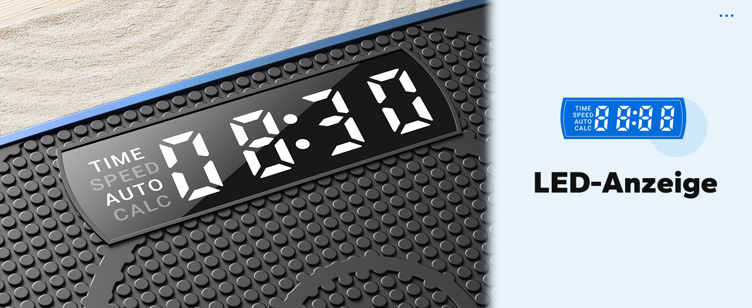 Вібраційна платформа MERACH для формування тіла та розслаблення, тиха та компактна, з LED-дисплеєм, зручним силіконовим покриттям та пультом дистанційного керування (блакитна)