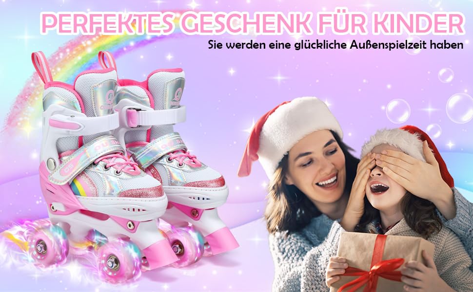 Дитячі ролики Kinder для дівчаток та хлопчиків, регульовані, з підсвічуванням, для початківців, розмір 28-36