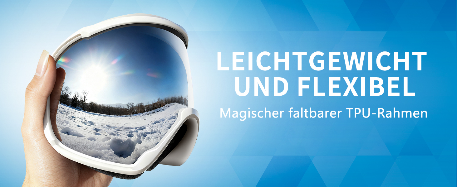 Окуляри для сноуборду та гірськолижного спорту Innerking OTG, захист від запотівання & UV400, для носіння поверх корекційних окулярів, подвійне скло, чорний/срібний (VLT 11%) (A2-White/Silver (VLT 10%))