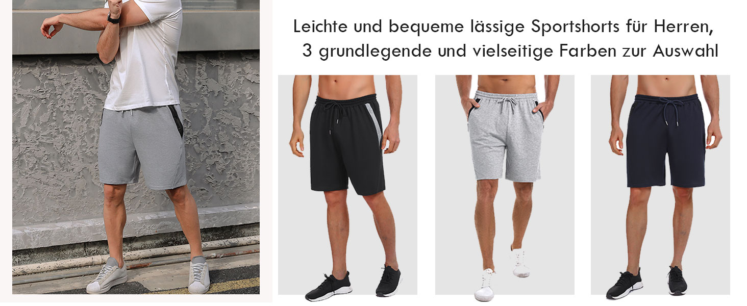 Чоловічі літні спортивні шорти Activewear з бавовни, легкі повсякденні шорти-джогери з кишенями на блискавці, сірі, розмір L