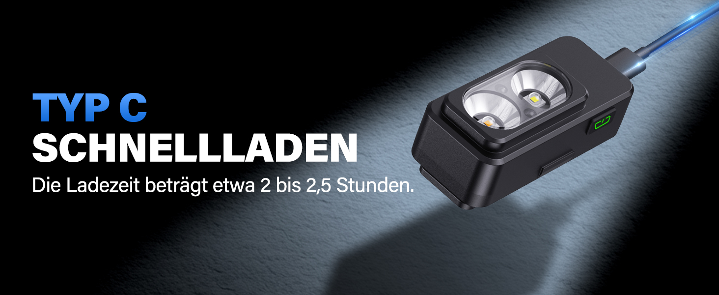 LED налобний ліхтар Sidark з акумулятором, 2 шт. - 8 режимів, сенсор, водонепроникність IPX7, магнітний, для кемпінгу та активного відпочинку