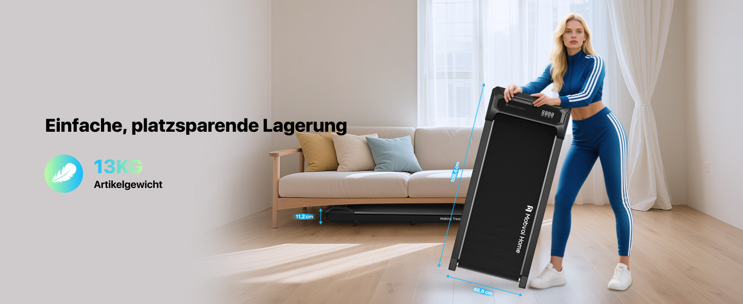 Walking Pad Edge: Компактний біговий тренажер для дому та офісу, 6 км/год, 120 кг, з пультом керування та підтримкою Zwift/Kinomap