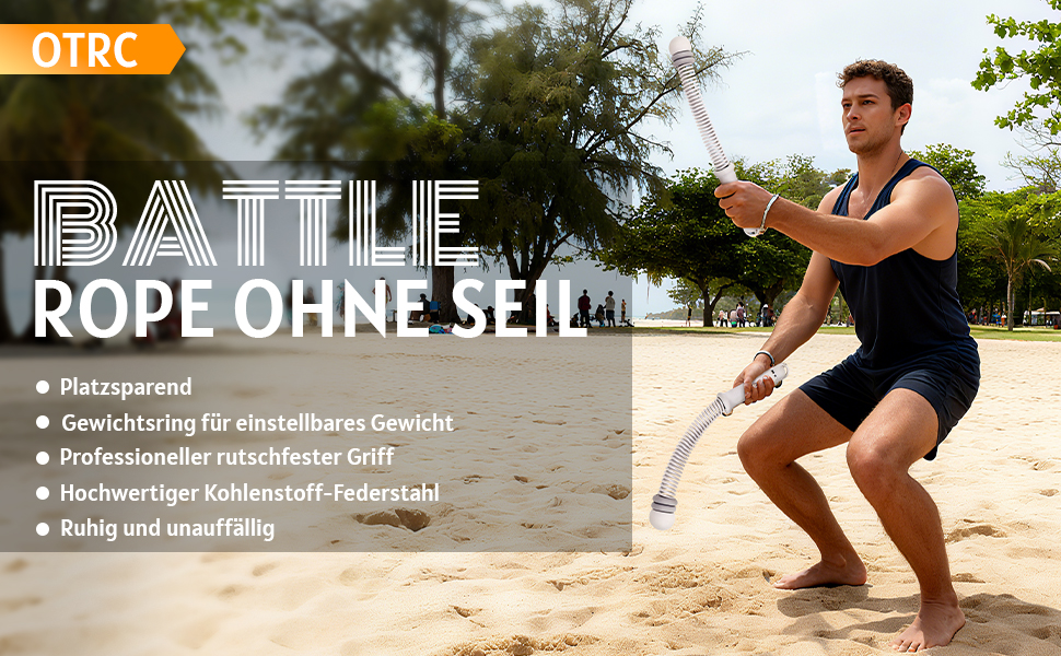 Бойова мотузка з навантаженням (без мотузки) - регульована бойова мотузка для дому, тиха мотузка без мотузки з силіконовими ручками для тренування всього тіла, спалювання жиру та силових тренувань (сіра)