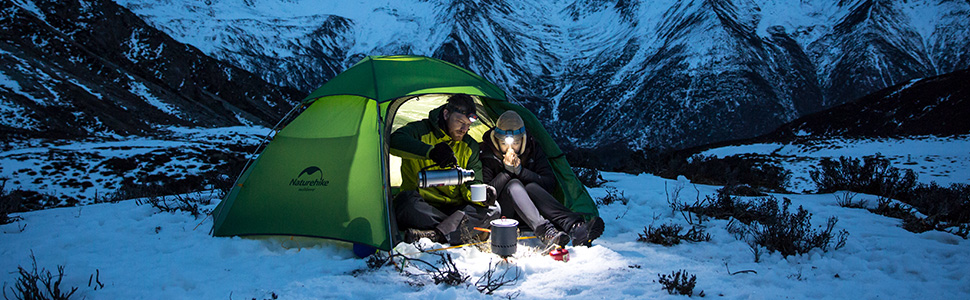 Намет Naturehike Cloud Peak: Ultraleicht 4-сезонний намет для кемпінгу на 2-3 особи, 20D, колір: Waldgrün