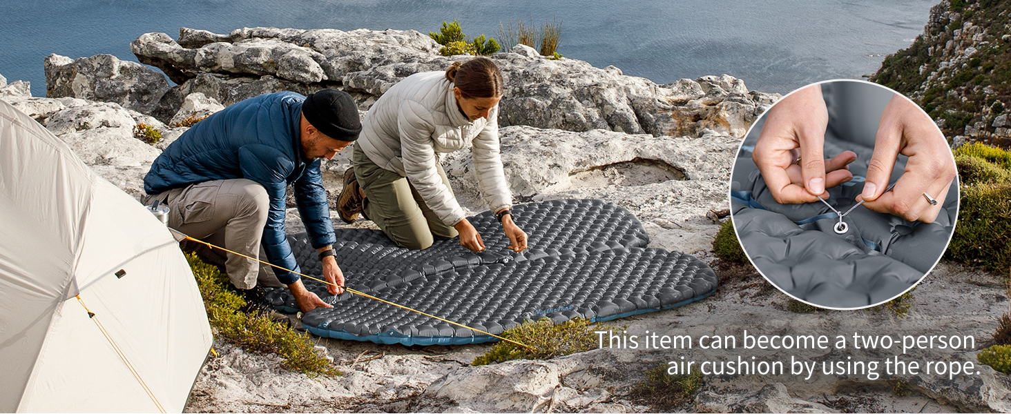 Naturehike Ultraleichte Isomatte: самонадувна килимок для кемпінгу, трекінгу та альпінізму. Чорний, прямокутний, стандартний розмір.