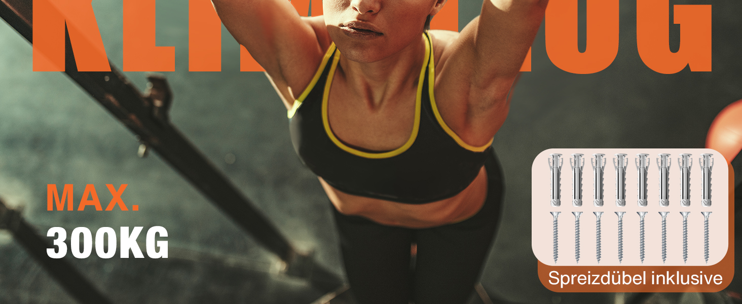 Багатофункціональний турнік для стелі DH FitLife 4в1 до 300кг, підтягувальний брус з 8 антиковзаючими ручками та кріпленнями для боксерської груші та петель