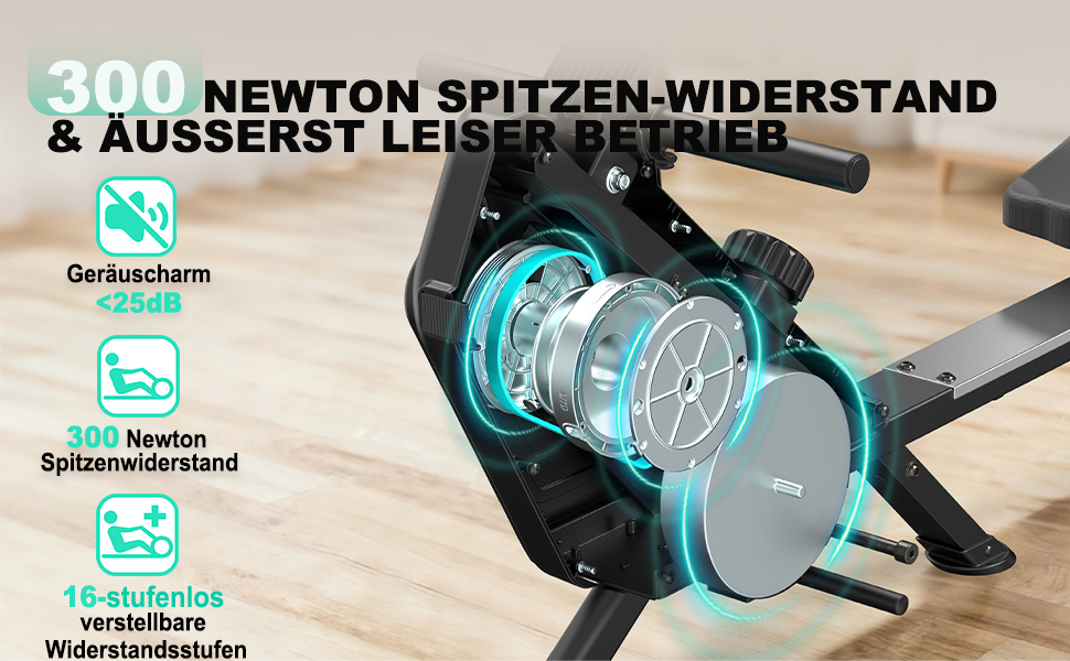 Магнітний тренажер для дому з регулюванням опору (16 рівнів), тихий (<30dB), складаний (0,28м²), синхронізація з Kinomap APP, максимальне навантаження 160 кг - ідеальний для кардіотренувань та загальної фізичної підготовки, з імітацією текстури дерева