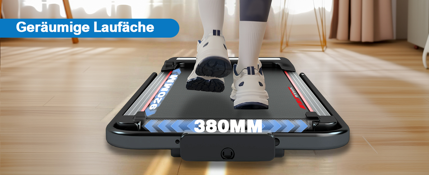 Біговий тренажер RAOO MIN для дому, 1-12 км/год, двигун 2.25HP, складаний, з пультом та LED-дисплеєм, підставка для телефону. Чорний