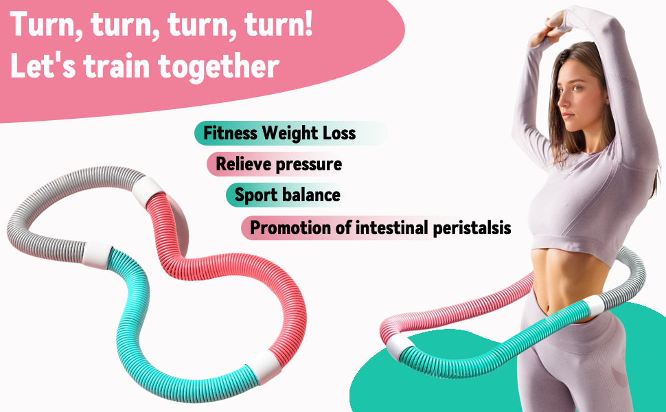 Hula Hoop для дорослих 1.2 кг, обтяжений фітнес-обруч з розбірною конструкцією. М'який обруч для дому, спортзалу, школи. (Для досвідчених)