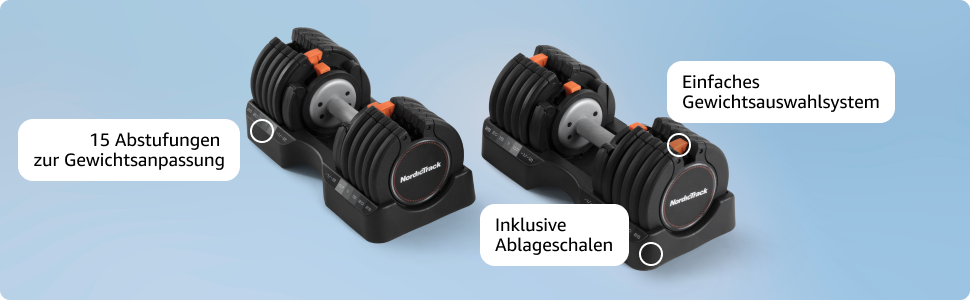 Набір гантелей NordicTrack 25 кг з регульованою вагою