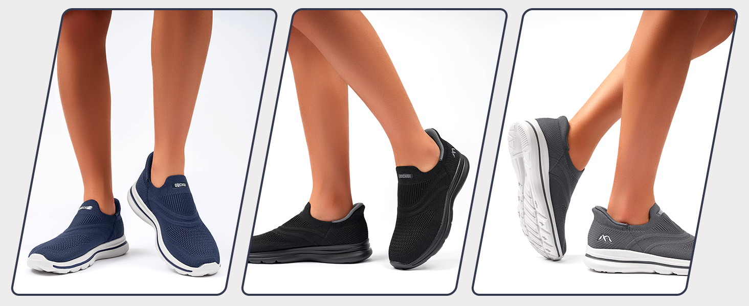 Сліпони чоловічі без шнурівки, спортивні кросівки для бігу, легкі, дихаючі, для активного відпочинку та повсякденного носіння, 1040, Marineblau (Морський синій), 42 EU